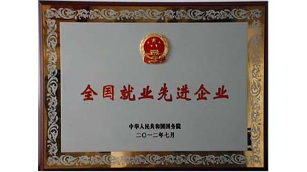 全國就業(yè)先進(jìn)企業(yè)