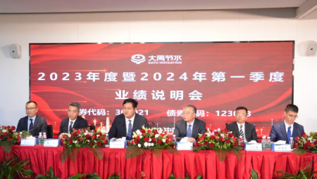 大禹節(jié)水集團(tuán)召開2023年度暨2024年第一季度業(yè)績(jī)說(shuō)明會(huì)。